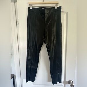 Zara Faux Black Leather Skinny Pant size XL